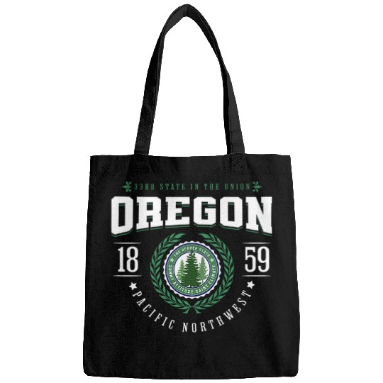 Beaver Pet State of Oregon State Pine Tree OR Souvenir The Beaver State Bags