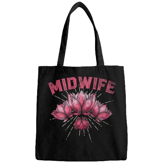 Lotus Flowers Midwifery Doula Birthing Women Floral Midwife Bags
