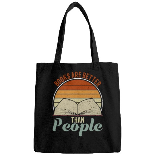 Book Fun Are Better Than People Sarcastic Librarian Bags