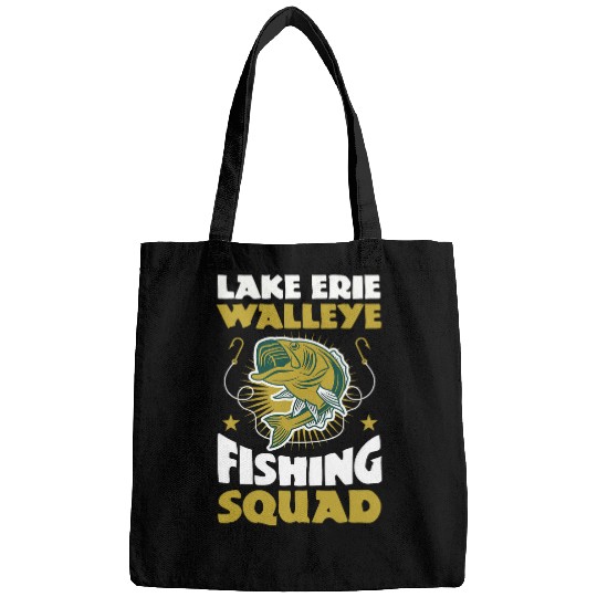 Fishing Fun Freshwater Fisherman Lake Erie Walleye Fishing Squad Bags