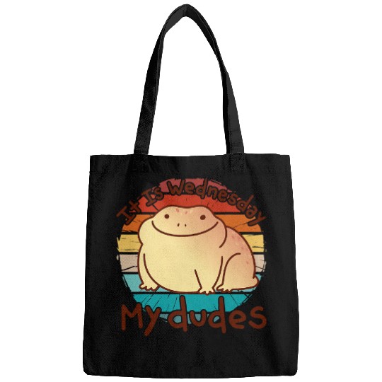 Frog Pet vintages funny frog wednesday Wednesday happy toad quote Bags