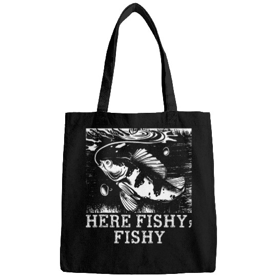 Fishing Fun Heere Fishy Fishy Ocean Fishing Sea Fisherman Happiness 6 Bags