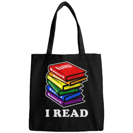 Book Fun I Read Banned Books Gay Pride LGBT Im With The Banned Ally Bags