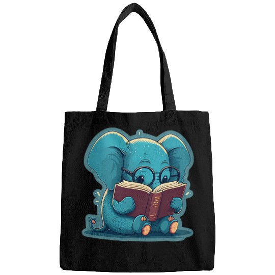 Discover Book Fun Sweet Baby Elephant Glasses Book Read Book Readers Reader 1 Bags
