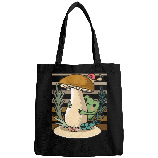 Frog Pet Cottagecore Mushroom Forest Toad Goblincore Mycology Bags