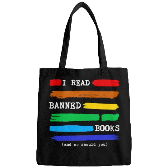 Book Fun I Read Banned Books Colorful National Librarian Week Bags