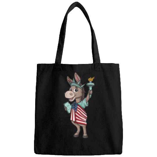 Donkey Pet Democratic Donkey Statue Of Liberty Bags