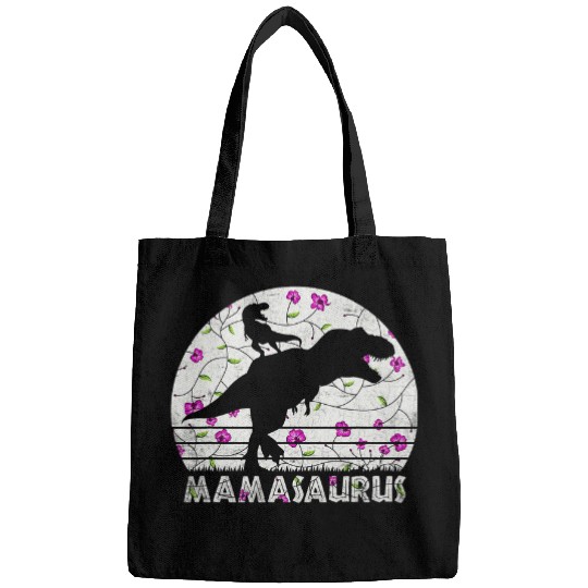 Dinosaur Pet Mamasaurus Mom of 1 Orchid Pattern vintages Bags