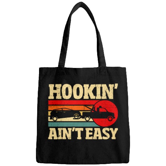 Tow Truck Driver Hookin Aint Easy Towing Retro Wrecker Men Bags