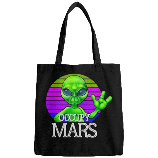 Aliens UFO Occupy Mars fun Alien Planet space Exploration Astronomy Bags