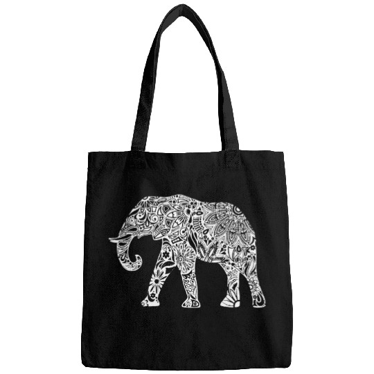 Elephant Mammal Graphic Mosaic Walking Elephant Mens Womens Youth Bags
