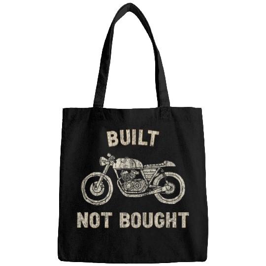 Cafe Racer Design Hand Drawn Motorcycle Built Not Bought Bags