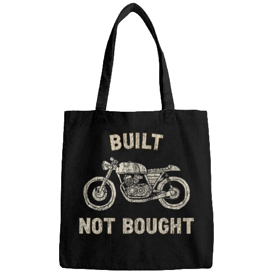 Cafe Racer Design Hand Drawn Motorcycle Built Not Bought Bags