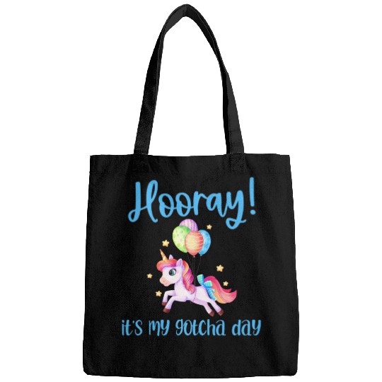 Unicorn Pet Kids Hooray Its My Gotcha Day Adoption Unicorn Adopting Gift 1 Bags