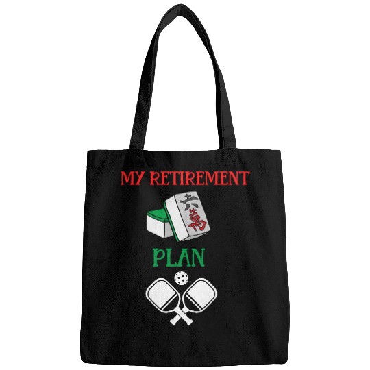 Sport Pickleball My Retirement Plan Mahjong and PickleballChinese Tiles Bags