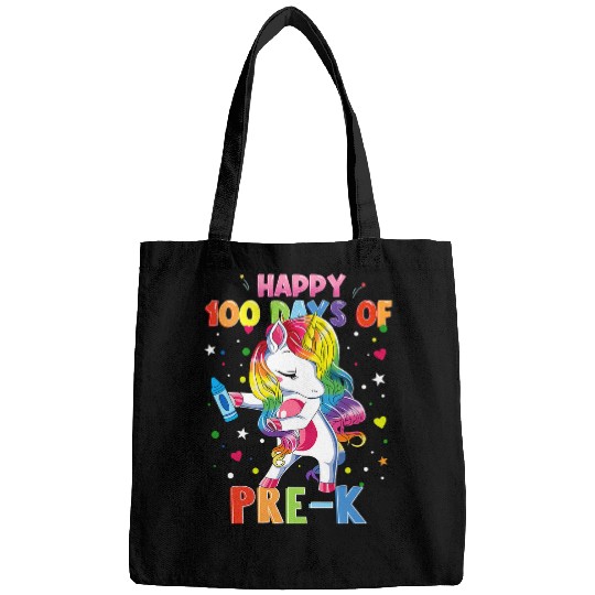 Unicorn Pet Kids Girls PreK Happy 100 Days Of School Unicorn Rainbow 9 Bags