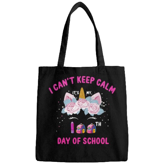 Unicorn Pet Funny 100 Days Of School Unicorn Rainbow Teacher Or Student Bags