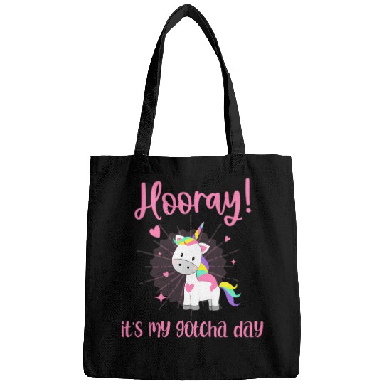 Unicorn Pet Kids Hooray Its My Gotcha Day Adoption Unicorn Adopting Bags