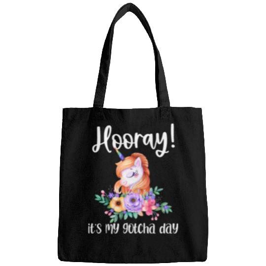 Unicorn Pet Kids Hooray Its My Gotcha Day Adoption Unicorn Adopting Gift 2 Bags