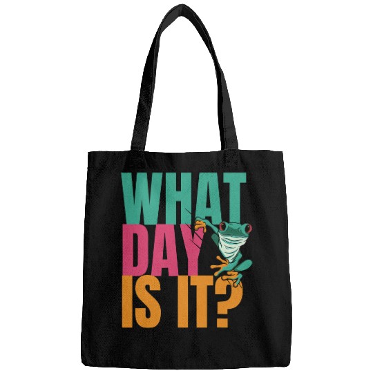 Frog Pet What Day Is It Funny frog Wednesday meme Bags