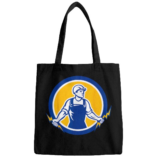 Electrician holding lightning bolt 2Telephone 2Repairman 21 Bags