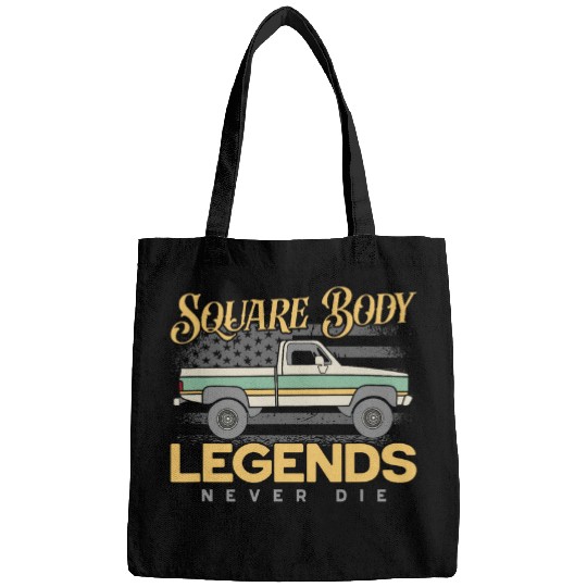 Truck Fun Square Body Legends Never Die Artwork For A Truck Driver Bags