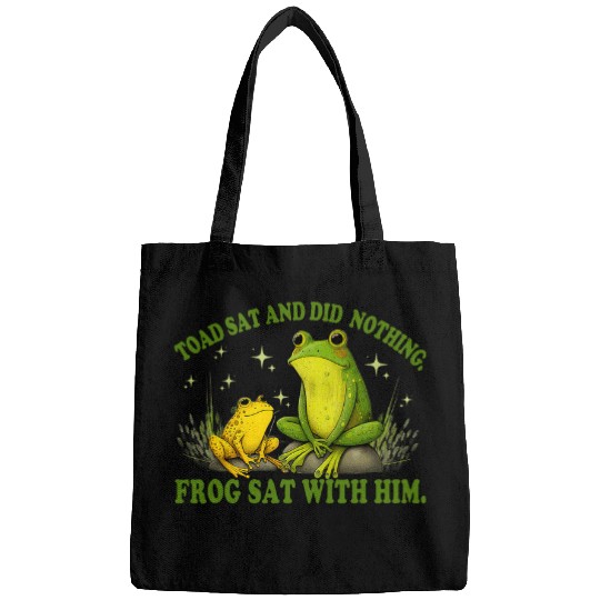 Book Fun Toad sat and did nothing Frog Toad Book Lover Bags
