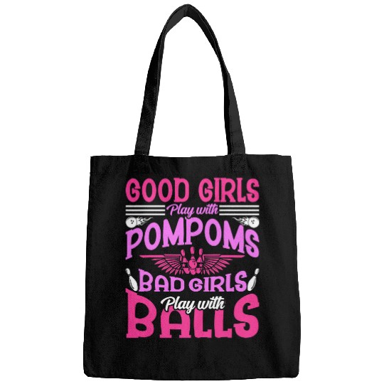 Sport Bowling Bad Girls Play with Balls Funny Bowling Lover Women Bags