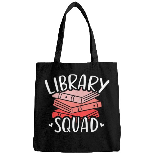 Book Fun Librarian Cute Library Squad Bags