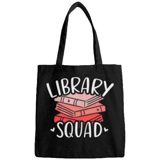 Book Fun Librarian Cute Library Squad Bags