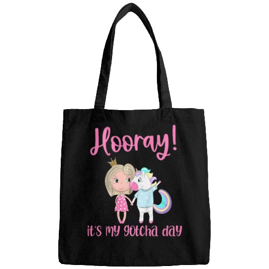Unicorn Pet Kids Hooray Its My Gotcha Day Princess Unicorn Adoption Foster Bags