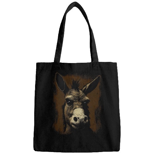 Donkey Pet Face Gifts for Donkeys Lovers Graphic Tees Bags