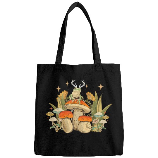 Frog Pet Cottagecore Jackalope Frog Mushrooms Ooutdoors Camping Bags