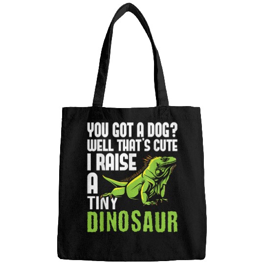 Iguana Pet Dino I Raise A Tiny Dinosaur Iguana Lover Reptile Zookeeper Bags