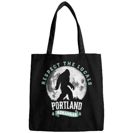 Bigfoot Pet Portland Arkansas Respect the Locals Bigfoot Sasquatch Moon Bags