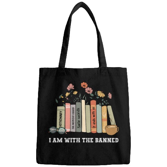Book Fun reto Im With The Banned Reading Book floral Bags