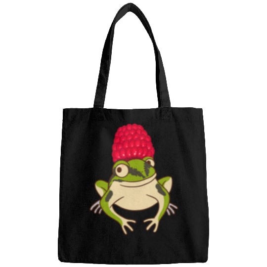 Frog Pet With Raspberry Hat Amphibian Tadpole Frog Lover Bags