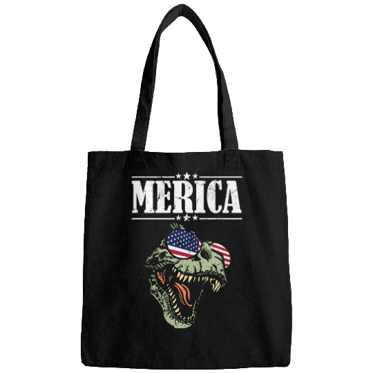 Dinosaur Pet TRex Tyrannosaurus USA Patriotic 4th of July Boys Outfit Bags