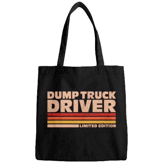Construction Worker Retro Flag Dump Truck Driver Bags