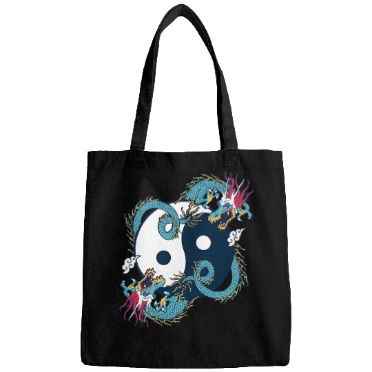Dragon Pet Ying Yang 2Tai Chi Dragon Design for Meditation 2Tai Chi Bags