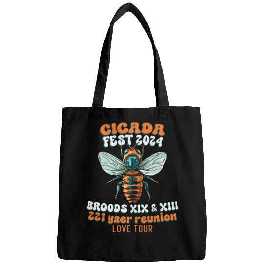 Entomology Cicada Lover Cicada Fest 2024 Broods XIX and XIII Bags