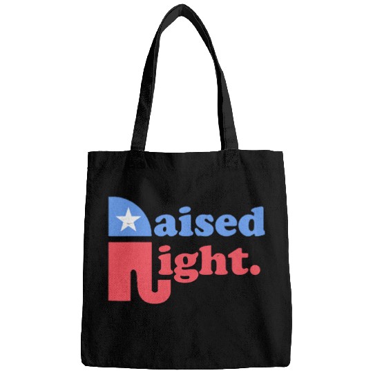 Elephant Mammal Raised Right Republican Elephant Retro Style Distressed Bags