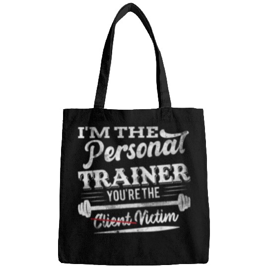 Fitness Trainer Funny Gym Workout Personal Trainer Vintage Bags
