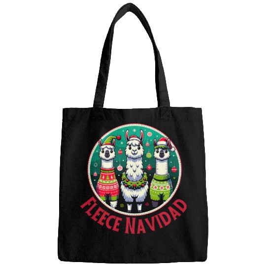 Llama Pet Cute Fleece Feliz Navidad Llama Christmas Bags