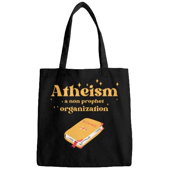 Book Fun Atheism a non prophet Organization Funny Science Book Bible Bags