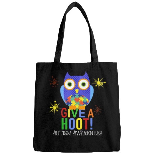 Autism Puzzle Owl The Owl Give A Hoot Autism Awareness For Kid Women Bags