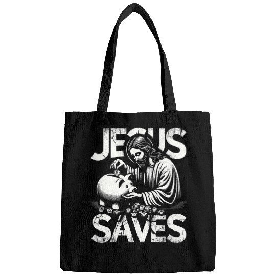 Pig Pet Jesus Saves Money Christian Bank Employee Piggy Bank 1 Bags
