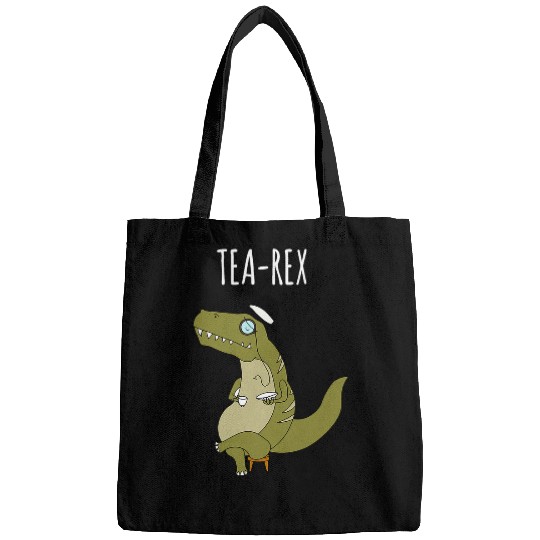 Dinosaur Pet TeaRex TRex Dinosaur Funny Tea Pun for Tea Lovers Bags