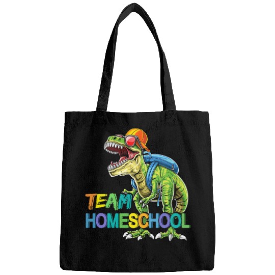 Dinosaur Pet Team Homeschool Dinosaur TRex First Day Back To School Bags