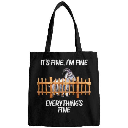 Goats Pet Art Goats Its Fine Im Fine Everything Is Fine Bags